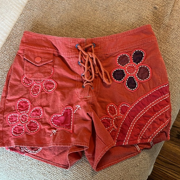 Free People Coral Floral Lace-Up Shorts - Picture 4 of 10